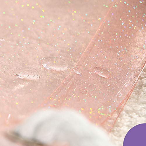 LIOOBO Las Mujeres viajan Bolsas Impermeables Transparentes portátiles Bolsa de Almacenamiento en la Playa Bolsos de PVC de Cristal Bolso de natación Femenina (Rosa/Grande)