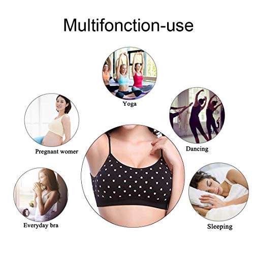 Litthing Sujetador Invisible Slim Fit sin Anillo de Acero Chaleco para Mujer la Combinación de Ropa Interior Femenina (Blanco + Corazón, L)