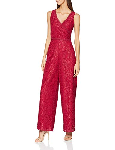 Little Mistress Red Jumpsuit Mono, Rojo (Crimson), 34 para Mujer