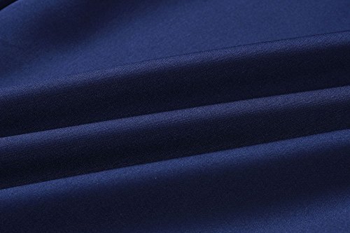 Longwu Mujeres sin Tirantes de la Correa de Espagueti Jumpsuit Moda de Pierna Ancha Pantalones de Cintura Alta Rompers Azul Oscuro-S