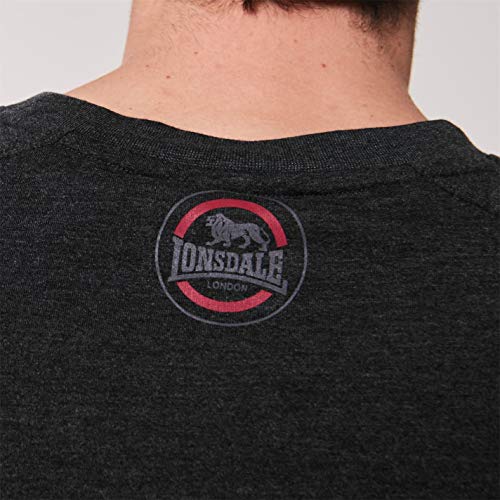 Lonsdale – Camiseta de tirantes para hombre, cuello redondo, algodón, sin mangas, para boxeo, artes marciales mixtas gris XXXXL