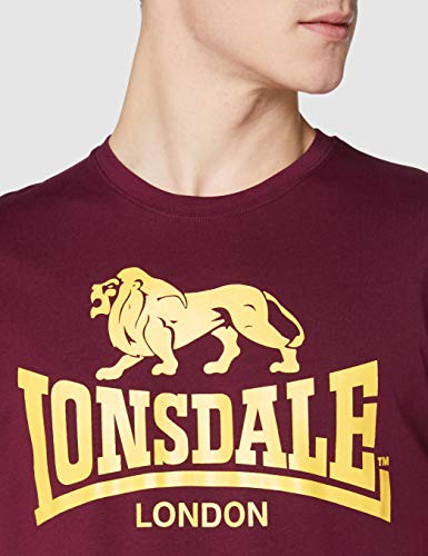 Lonsdale Camiseta Manga Corta Logo Burdeos M (UK S)