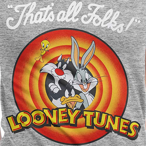 Looney Tunes Camiseta para Mujer Gris XX-Large