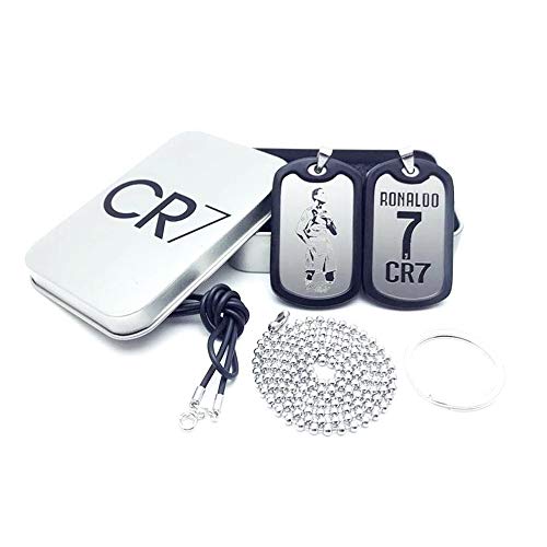 Lorh's store Accesorios Llavero Jugador de fútbol CR7 Collar Cristiano Ronaldo Messi Neymar Colgante de fútbol Aficionado Llavero Conjunto (Cristiano Ronaldo)