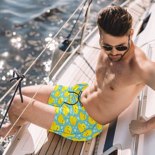 LORVIES - Bañador para hombre, diseño de pato de bebé, de secado rápido, talla L multicolor M
