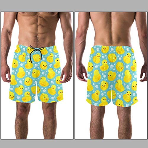 LORVIES - Bañador para hombre, diseño de pato de bebé, de secado rápido, talla L multicolor M