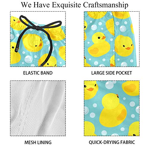 LORVIES - Bañador para hombre, diseño de pato de bebé, de secado rápido, talla L multicolor M