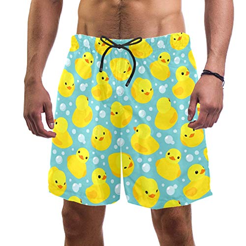 LORVIES - Bañador para hombre, diseño de pato de bebé, de secado rápido, talla L multicolor M