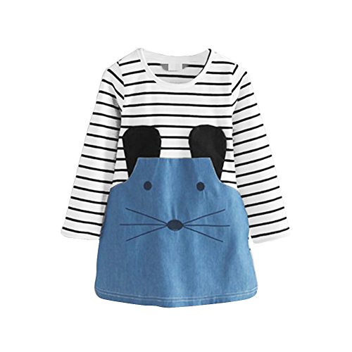 Loveble - Vestido - Manga Larga - para bebé niña multicolor A