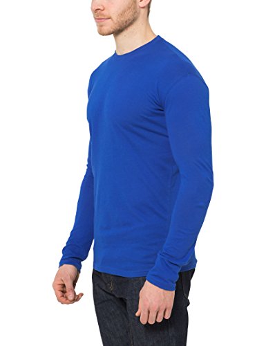 Lower East Camiseta de manga larga Hombre, Pack de 5, Azul claro, XL
