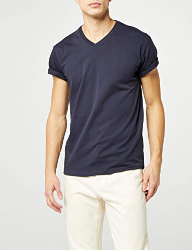 Lower East Herren T-Shirt mit V-Ausschnitt, 5er Pack, Mehrfarbig (Weiß/Schwarz/Grau/Blau/Grün), X-Large