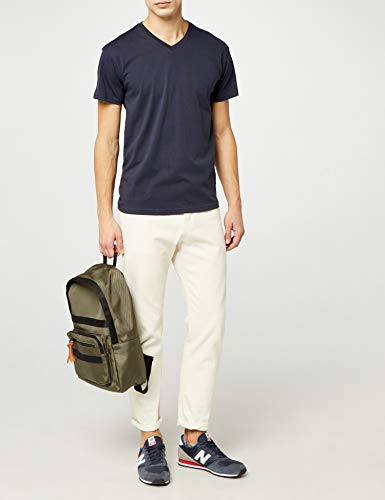 Lower East Herren T-Shirt mit V-Ausschnitt, 5er Pack, Mehrfarbig (Weiß/Schwarz/Grau/Blau/Grün), X-Large