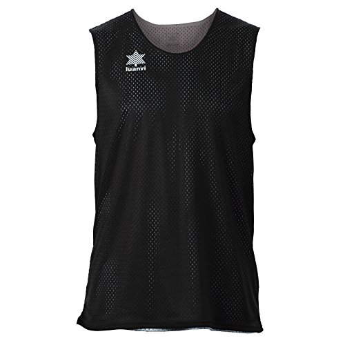 Luanvi Triple Camiseta Reversible Deportiva, Hombre, Negro/Blanco, XL