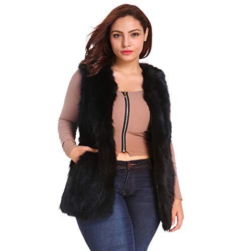 Luckycat Abrigos Mujer Invierno Parka Chaquetas Mujer Invierno Abrigo de Piel sintética cálido Capas Cardigans Mujer Elegantes Talla Grande Piel Sintética Abrigo Cálido de Invierno de Otoño