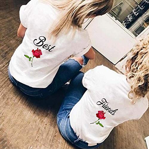 Luckycat Best Friend T-Shirt Impresión de Manga Corta Regalo de San Valentín Camisa Casual para Amante Camiseta de los Pares Dulce para Parejas como Regalos