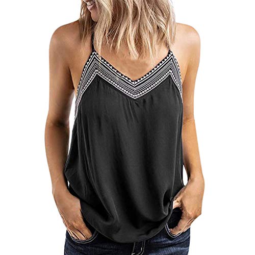 Luckycat Camisetas de Tirantes Mujer Tank Tops de Fiesta Negro Chica Camisola de Encaje Sexy Moda Camisola Sin Mangas Tops Verano 2019 Elegante Tank Tops Sin Mangas Mujer Vestir Ropa de Aire Libre