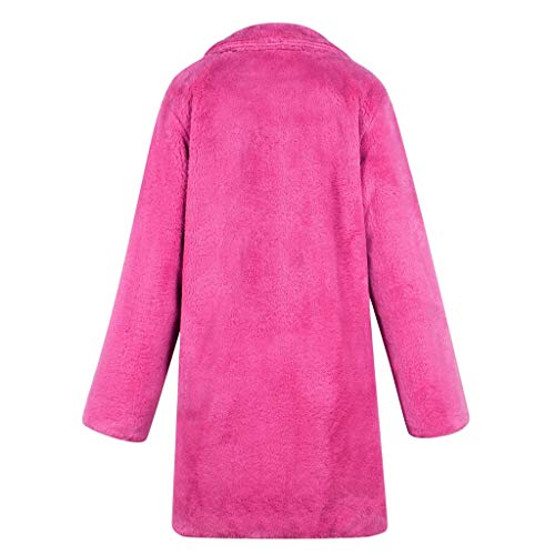 Luckycat Chaqueta de Abrigo de Piel sintética de Abrigo de Piel de Invierno para Mujer Abrigo por Faux Pelaje Elegante Largo Calentar Pelaje Capa Largo Pelaje Chaqueta Tops Desgastar Invierno Chaqueta