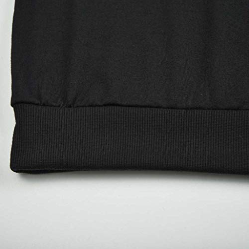 Luckycat Manga Larga para Mujer Leopardo Empalme O Cuello Sudadera Informal Top Blusa Pullover