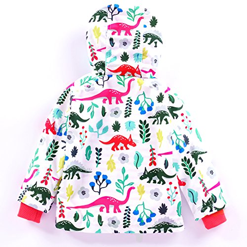 LZH Impermeable Chubasquero para Niño o Niñas, Dinosaurio Capa de Lluvia de Dibujos Animados con Capucha Chaqueta Pantalones Traje