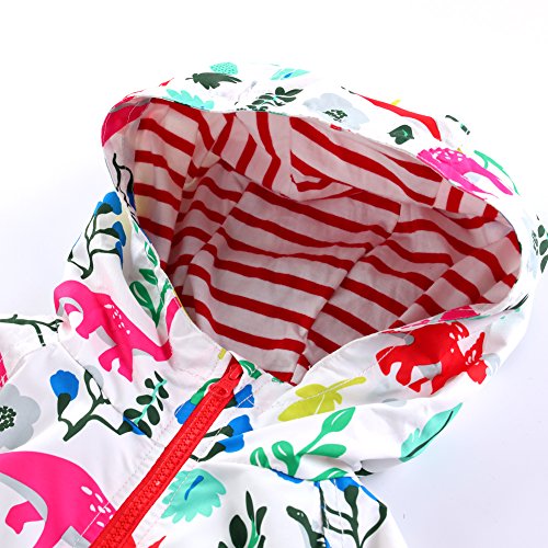 LZH Impermeable Chubasquero para Niño o Niñas, Dinosaurio Capa de Lluvia de Dibujos Animados con Capucha Chaqueta Pantalones Traje