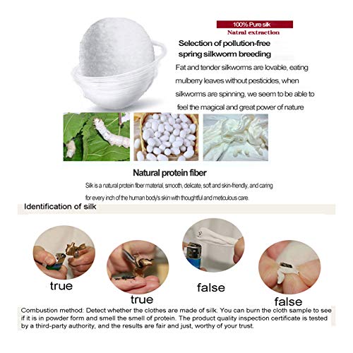 LZJDS Camisa De Dormir para Mujer 100% Seda Botones Camisa De Noche De Manga 3/4, Pijama con Estampado De Flores, Camisón Superior M-XXL,Rosado,XXL