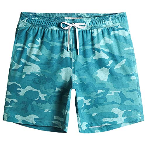 MaaMgic Bañador Hombre de Natación Estiramiento de 4 vías Secado Rápido Interior de Malla Traje de Baño Deportivos 4-Way Stretch，Camuflaje，M