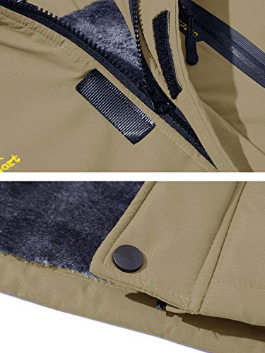 MAGCOMSEN Chaquetas de invierno para hombres gruesa chaqueta de nieve ropa al aire libre impermeable Chaquetas para hombre Chaquetas de lluvia Pesca Abrigos de trabajo de vacaciones