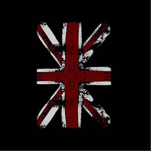 MAKAYA Union Jack - Camiseta con Bandera de Inglaterra para Mujer - Negra L