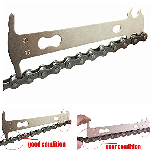 MALAYAS Medidor de Desgaste de Cadena de Bicicleta Indicador de Cadena para Bici Bicicleta de Montaña Material de Acero Carbonado Para 7, 8, 9, 10 Velocidades