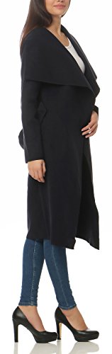 Malito Larga Abrigo con Cascada Capote Manteo Gabán Chaqueta Envolver Bolero 3040 Mujer Talla Única (Negro)