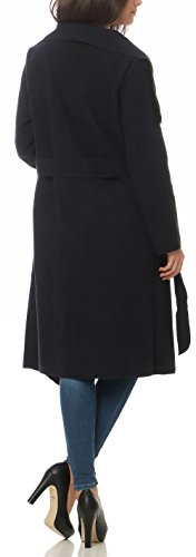 Malito Larga Abrigo con Cascada Capote Manteo Gabán Chaqueta Envolver Bolero 3040 Mujer Talla Única (Negro)