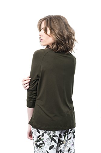 Mamatayoe Madroño Camiseta, Verde (Kaki), Large (Tamaño del Fabricante:L) para Mujer