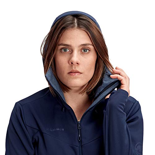 Mammut Ultimate V Chaqueta Softshell con capucha para mujer, Mujer, chaqueta softshell, 1011-00072, Abrigo de marinero, S