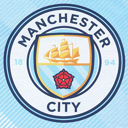 Manchester City FC - Pijama Largo Serigrafiado para niño - Producto Oficial - Azul - 13-14 años