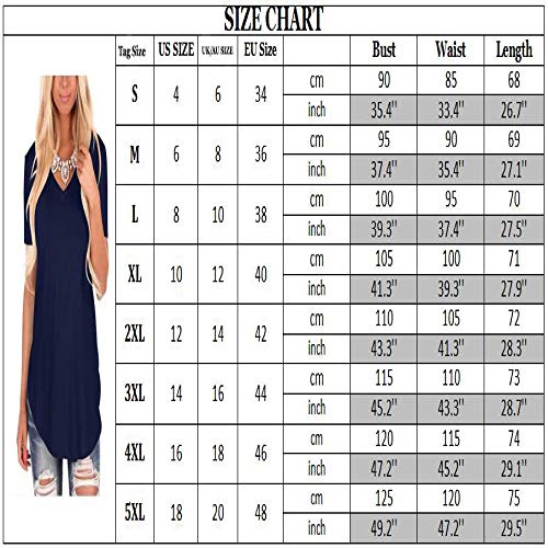 Manga corta blanca camiseta de algodón básica camiseta camiseta de verano de las mujeres de la camiseta casual sólido suelta top V cuello señoras - amarillo - 3X