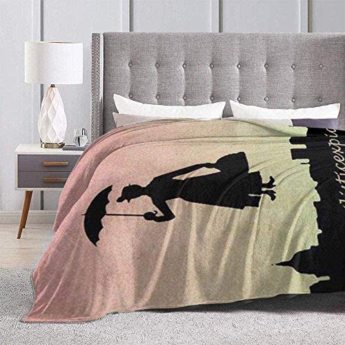 Manta de sofá Cama Ligera Suave y cómoda para Todas Las Estaciones Manta de Tiro de Mary Poppins niños y Adultos Que viajan Coche Oficina Camping 70 X 100 CM