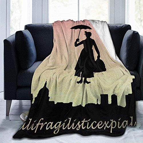 Manta de sofá Cama Ligera Suave y cómoda para Todas Las Estaciones Manta de Tiro de Mary Poppins niños y Adultos Que viajan Coche Oficina Camping 70 X 100 CM