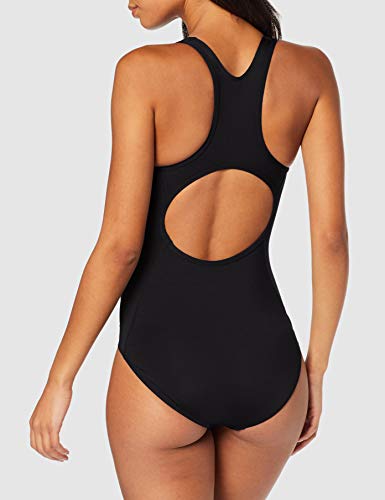 Marca Amazon - AURIQUE Bañador con Espalda de Nadador Mujer, Negro (Black), L, Label:L