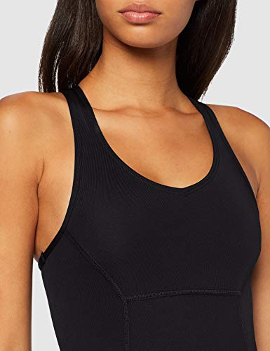 Marca Amazon - AURIQUE Bañador con Espalda de Nadador Mujer, Negro (Black), L, Label:L