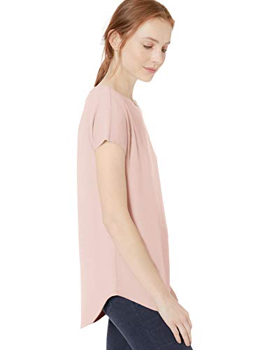 Marca Amazon - Daily Ritual - Camiseta de punto cómoda con escote barco y manga dolman para mujer, Rosado, US M (EU M - L)