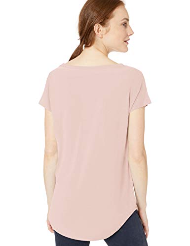 Marca Amazon - Daily Ritual - Camiseta de punto cómoda con escote barco y manga dolman para mujer, Rosado, US M (EU M - L)