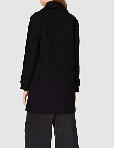 Marca Amazon - find. Abrigo Cruzado Mujer, Negro (Black), 40, Label: M