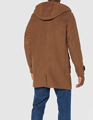 Marca Amazon - find. Abrigo Estilo Trenca de Lana Hombre, Marrón (Camel), L, Label: L