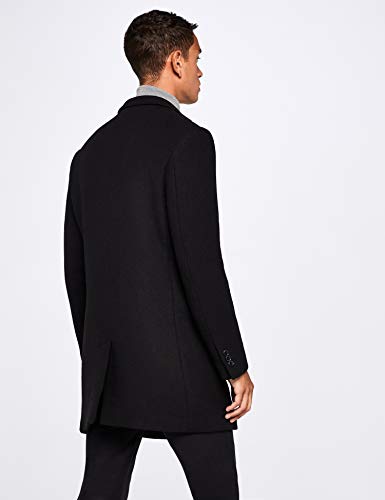 Marca Amazon - find. Abrigo Hombre, Negro (Black), L, Label: L