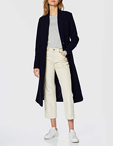 Marca Amazon - find. Abrigo Largo con Cinturón Mujer, Azul (Blue), 48, Label: 3XL