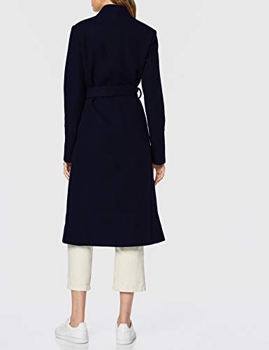 Marca Amazon - find. Abrigo Largo con Cinturón Mujer, Azul (Blue), 48, Label: 3XL