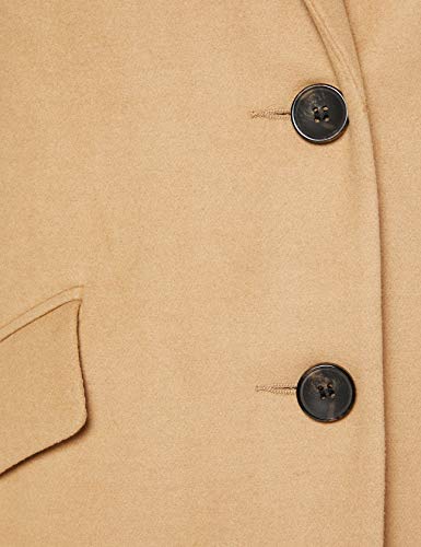 Marca Amazon - find. Abrigo Largo Mujer, Beige (Camel), 46, Label: XXL