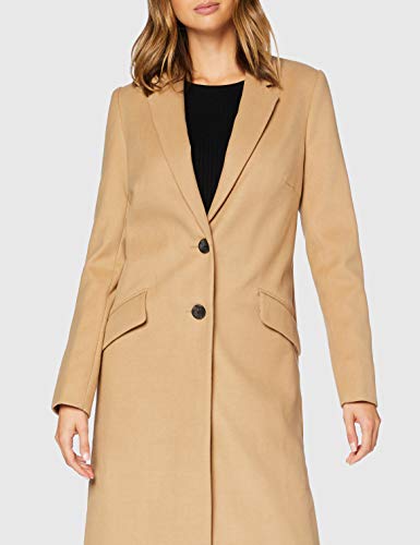 Marca Amazon - find. Abrigo Largo Mujer, Beige (Camel), 46, Label: XXL