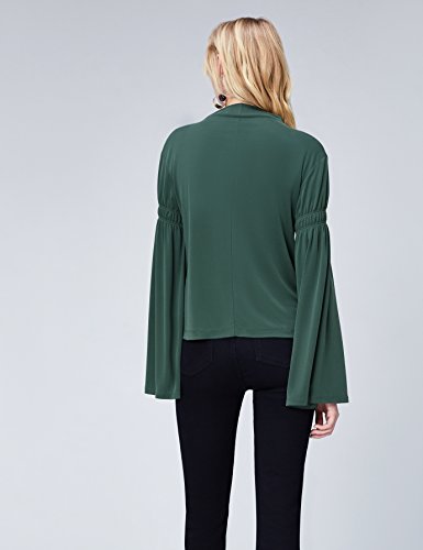 Marca Amazon - find. Camisa Manga Acampanada para Mujer, Verde (Green), 42, Label: L