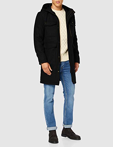 Marca Amazon - find. Chaqueta Utilitaria Hombre, Negro (Black), S, Label: S